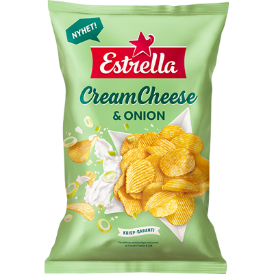 Estrella Cream Cheese & Onion 175g Estrella Cream Cheese & Onion 175g