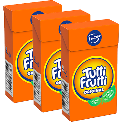 3st - Tutti Frutti Tablettask 38g 3st - Tutti Frutti Tablettask 38g
