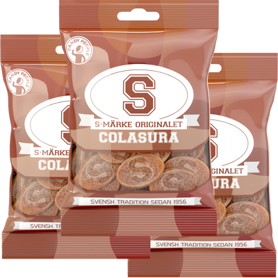 S-Märke Colasura - Godis - Förpackning med 18 x 80g S-Märke Colasura - Godis - Förpackning med 18 x 80g