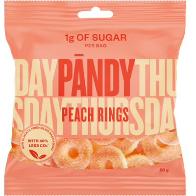 Pandy Persikoringar - Gel och Skum Godis Pandy Persikoringar - Gel och Skum Godis