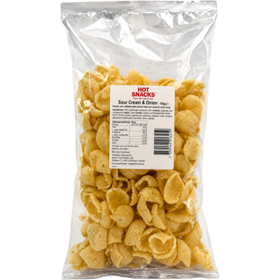 Hot Snacks Crispy Sourcream & Onion 150g Hot Snacks Crispy Sourcream & Onion 150g