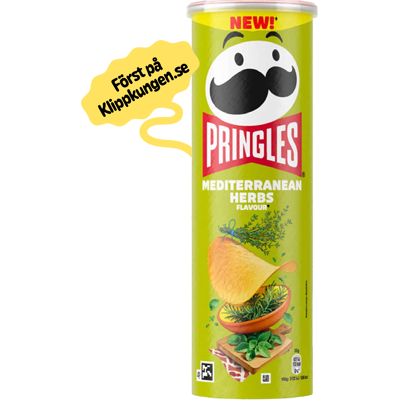 Pringles Mediterrean Herbs 165g Pringles Mediterrean Herbs 165g