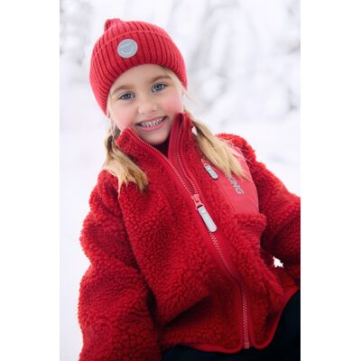 Viking Play Wool Rib Beanie Röd 46-48 Viking Play Wool Rib Beanie Röd 46-48