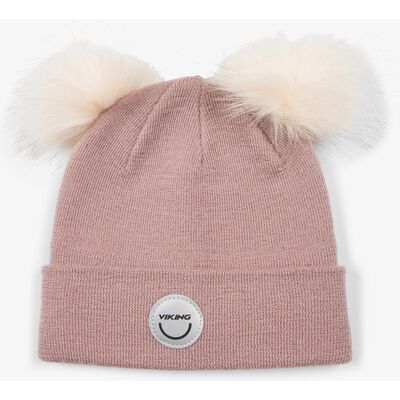 Viking Play Pon Pon Wool Beanie Rosa 50-52 Viking Play Pon Pon Wool Beanie Rosa 50-52