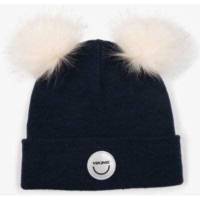 Viking Play Pon Pon Wool Beanie Navy 50-52 Viking Play Pon Pon Wool Beanie Navy 50-52