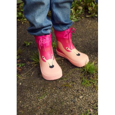 Viking Alv Barefoot Paw Rubber Boot Rosa 21 Viking Alv Barefoot Paw Rubber Boot Rosa 21