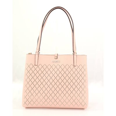Guess Väska med hålmönster Amara peach Guess Väska med hålmönster Amara peach
