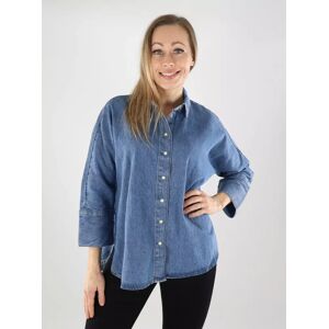 Only damskjorta 3/4 mellanblå Only damskjorta 3/4 mellanblå