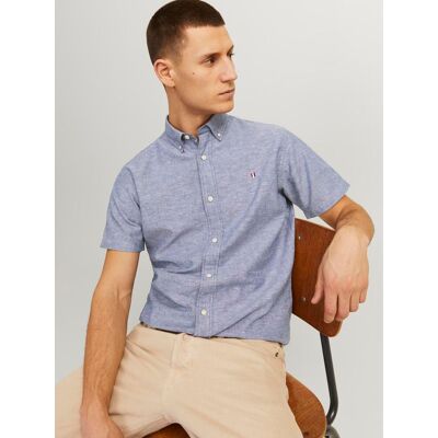 Jack&Jones kortärmad Skjorta för herr Blusummer faded denim Jack&Jones kortärmad Skjorta för herr Blusummer faded denim