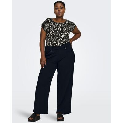 Only Carmakoma Pants knapp svart Only Carmakoma Pants knapp svart