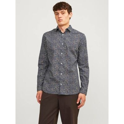 Jack&Jones elastisk skjorta för herr Blablackpool night sky Jack&Jones elastisk skjorta för herr Blablackpool night sky