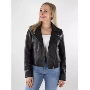 Pieces bikerjacka i äkta läder för damer Svart läder Pieces bikerjacka i äkta läder för damer Svart läder