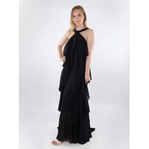 Vero Moda lång volangklänning volang svart Vero Moda lång volangklänning volang svart