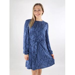 Vila klänning O-Neck bijou blå/tri Vila klänning O-Neck bijou blå/tri