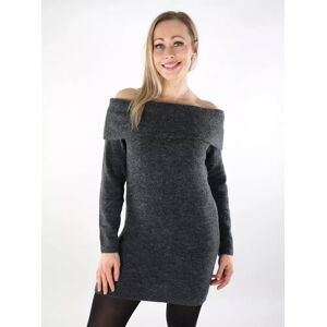 JJXX off shoulder stickad klänning mörkgrå JJXX off shoulder stickad klänning mörkgrå