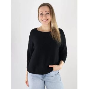 Vero Moda damtröja i bomull VMNEW 3/4 Båthals svart Vero Moda damtröja i bomull VMNEW 3/4 Båthals svart