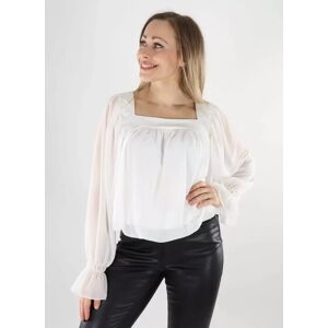 Vero Moda damskjorta Fyrkantig halsringning snövit Vero Moda damskjorta Fyrkantig halsringning snövit