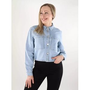 JDY kort jeansjacka för damer Boxy Shacket ljusblå JDY kort jeansjacka för damer Boxy Shacket ljusblå