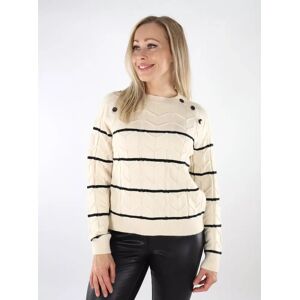 Vero Moda randig tröja för dam Raglan björk/v.svart Vero Moda randig tröja för dam Raglan björk/v.svart