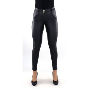 Freddy byxor Veganskt läder Regular Waist Super Skinny svart Freddy byxor Veganskt läder Regular Waist Super Skinny svart
