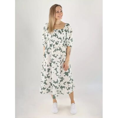 Vero Moda ekologisk bomullsklänning lagerkrans/loa Vero Moda ekologisk bomullsklänning lagerkrans/loa