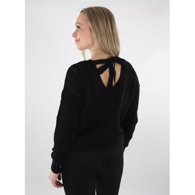 Vero Moda damtröja Newverena Backdetail svart Vero Moda damtröja Newverena Backdetail svart