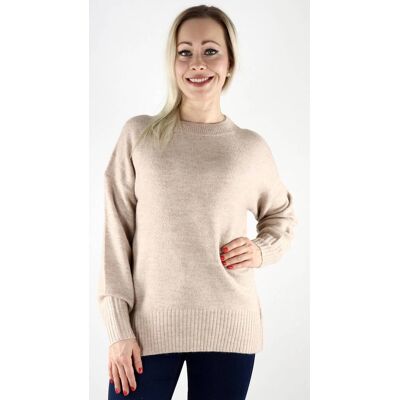 Only stickad dam tröja Nanjing nomad beige Only stickad dam tröja Nanjing nomad beige