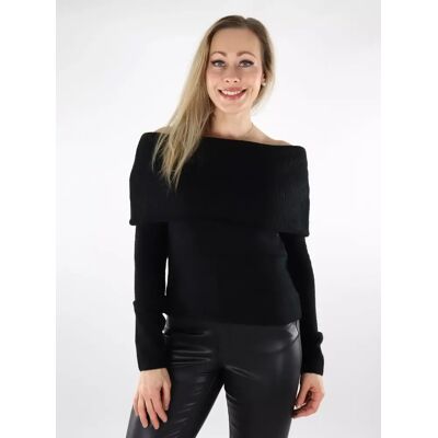 Pieces damtröja Off Shoulder svart Pieces damtröja Off Shoulder svart