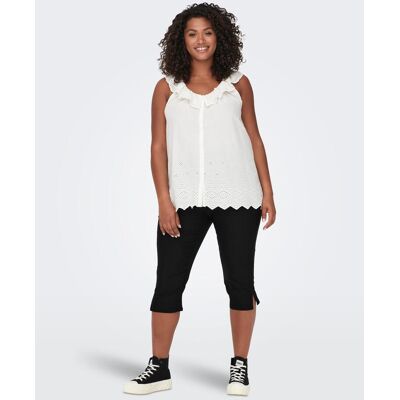 Only Carmakoma Capris Lilac svart Only Carmakoma Capris Lilac svart