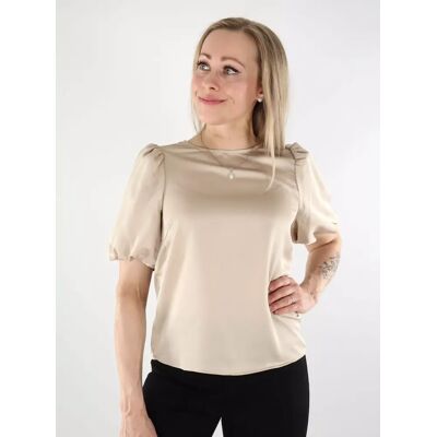 Vila - Modell: viEllette 2/4 Satin Puff Top - Grå Blus Vila - Modell: viEllette 2/4 Satin Puff Top - Grå Blus