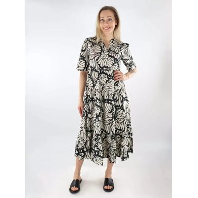 JDY klänning Troya Midi tapioka/svart JDY klänning Troya Midi tapioka/svart
