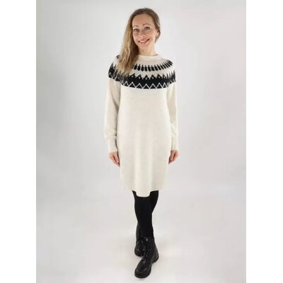 Vero Moda stickad klänning Nordisk björk/svart Vero Moda stickad klänning Nordisk björk/svart
