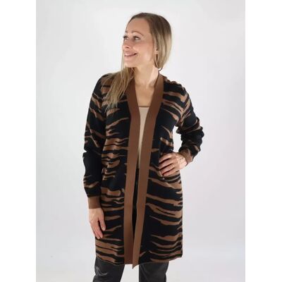 Vero Moda damkofta med djurtryck, svart/empererad Vero Moda damkofta med djurtryck, svart/empererad