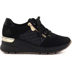 Rieker Wedge Sneakers dam N6314-00 svart Rieker Wedge Sneakers dam N6314-00 svart
