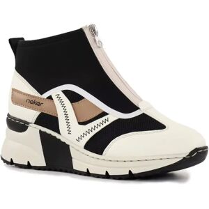 Rieker wedge sneakers/ankelboots för damer N6360-00 svart multi Rieker wedge sneakers/ankelboots för damer N6360-00 svart multi