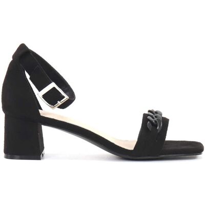 Duffy sandaler med stolpklack 97-20586 svart Duffy sandaler med stolpklack 97-20586 svart