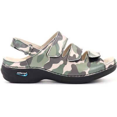 Nursing Care Maskintvättbar Sandaler läder WG18F79 kamouflage Nursing Care Maskintvättbar Sandaler läder WG18F79 kamouflage