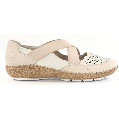 Rieker Promenadskor 44853-60 beige Rieker Promenadskor 44853-60 beige