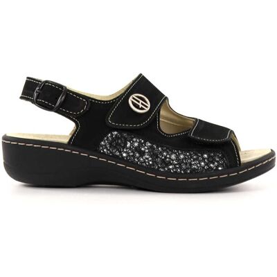 Hickersberger damsandaler med örtsula 2857 9202 svart Hickersberger damsandaler med örtsula 2857 9202 svart