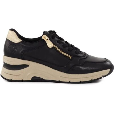 Rieker kilklackade sneakers N9301-00 svarta Rieker kilklackade sneakers N9301-00 svarta
