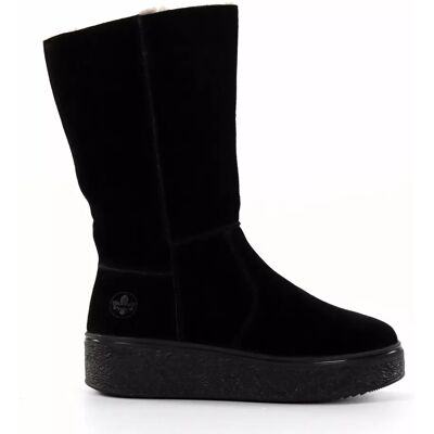 Rieker Ankelboots i mocka dam 78851-00 svart Rieker Ankelboots i mocka dam 78851-00 svart