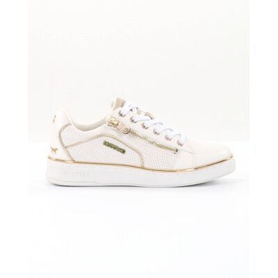 Mustang Shoes Mustang sneakers för dam 1300-312-111 weiss/guld Mustang Shoes Mustang sneakers för dam 1300-312-111 weiss/guld