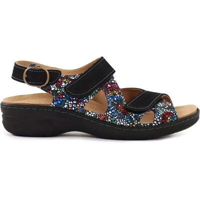 Belvida damsandaler 31007 svart/mix Belvida damsandaler 31007 svart/mix