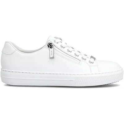 Rieker damsneakers i äkta läder L59L1-83 vit Rieker damsneakers i äkta läder L59L1-83 vit