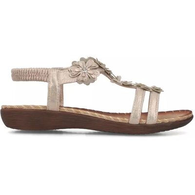 Rieker blommiga sandaler dam V7573-90 guld Rieker blommiga sandaler dam V7573-90 guld