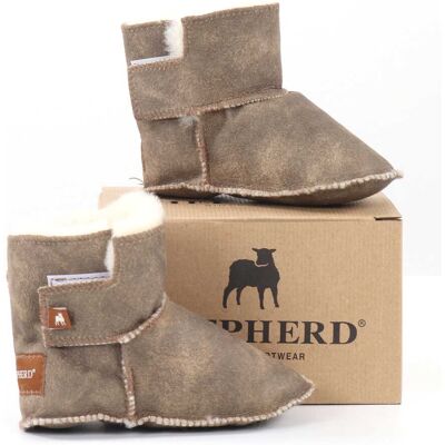 Shepherd Borås babytofflor antique creme Shepherd Borås babytofflor antique creme