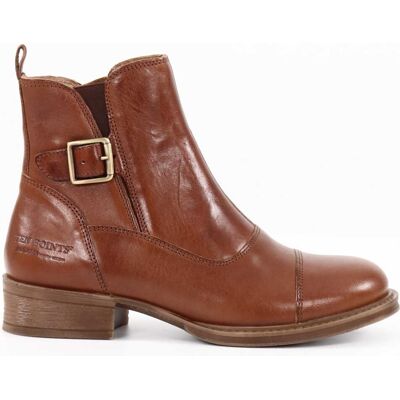 Ten Points läder ankelboots för dam, 60002 Pandora cognag Ten Points läder ankelboots för dam, 60002 Pandora cognag