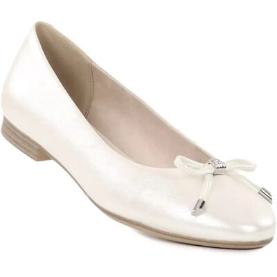 Tamaris ballerinor med fluga detalj 22105-44 pärla Tamaris ballerinor med fluga detalj 22105-44 pärla