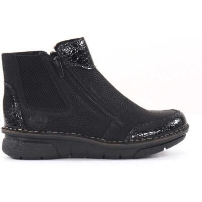 Rieker fleecefodrade ankelboots för dam 73355-00 svart Rieker fleecefodrade ankelboots för dam 73355-00 svart