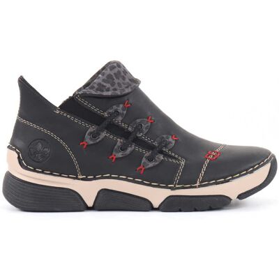 Rieker ankelboots för dam 45983-00 svart/multi Rieker ankelboots för dam 45983-00 svart/multi